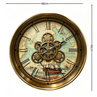 Horloge murale design en métal, accessoires de décoration intérieure, horloge murale silencieuse, horloge murale décorative de luxe pour salon