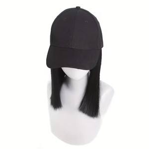 Casquette de baseball tout-en-un pour femme - Perruque synthétique de <span class=keywords><strong>style</strong></span> coréen résistante à la chaleur, couvrant toute la tête, pour le printemps/été, longueur clavicule - Product Image 2