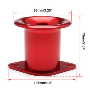 4Pcs Aluminium Car Air Horn Entonnoir Rouge Pour Toyota Corolla AE86 GTS Velocity V-stacks Airbox Intake V Stack Add Horse Power - Product Image 3