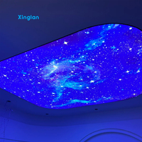 Boîtes lumineuses en tissu RGB, membranes de plafond tendu et plafonds tendus conviennent aux plafonds des chambres d'hôtel et d'hôtesse-gastres.
