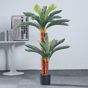 ต้นไม้ประดิษฐ์ตกแต่งภายนอกอาคาร KH รุ่น Custom ft ต้นไซแอกด์จำลองสีเขียว สำหรับตกแต่งบ้านและโรงแรม - Product Image 3