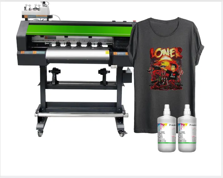 T-셔츠를 위한 직물 잉크 40x60 열 압박 이동 기계 dtf 애완 동물 영화 티셔츠 인쇄 기계