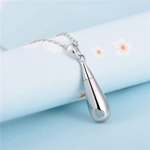 925 Sterling Silver Tetes Air Mata Kremasi Perhiasan Kalung untuk Abu - Product Image 4