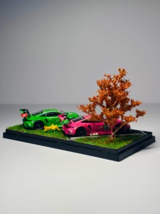 Vitrina de exhibición de escena de estacionamiento 1/64, base de microdiorama para modelos de coches a escala MiniGT <span class=keywords><strong>Hot</strong></span> <span class=keywords><strong>Wheels</strong></span>, caja de almacenamiento, adorno decorativo de escritorio - Product Image 3