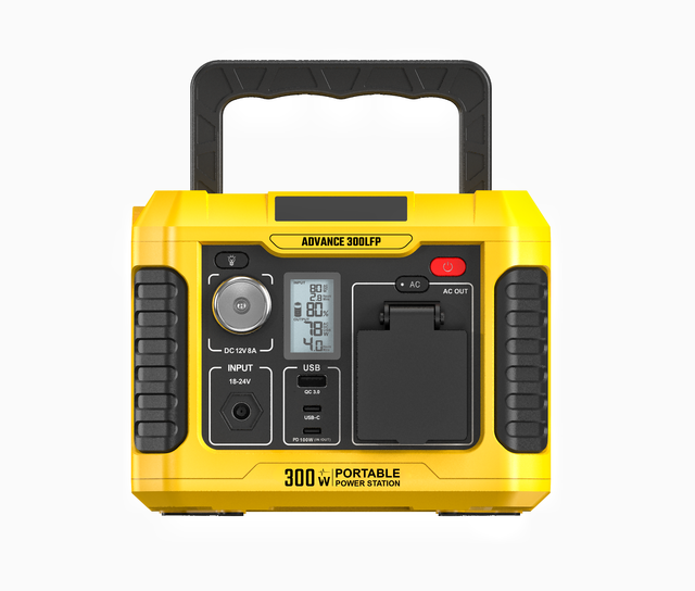 300W Portable Power Station LiFePO4 Battery Mobile Energy System for Outdoor Camping Expedition Car Handling Pure Sine Wave