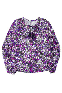 Cara-amante all'ingrosso <span class=keywords><strong>abbigliamento</strong></span> Boutique <span class=keywords><strong>donna</strong></span> viola <span class=keywords><strong>fiore</strong></span> Modulare scollo a V camicetta bohémien stile bohémien top - Product Image 5