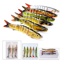 Leurre de pêche dur artificiel à 8 segments 130mm 19g appâts de bar multi-articulés