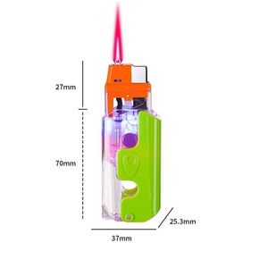 Encendedor Creativo con Forma de <span class=keywords><strong>Cuchillo</strong></span> de Rábano, Encendedor de Gas con Llama Roja, Encendedor Inflable Resistente al Viento - Product Image 2