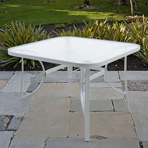 Leisure Modern Outdoor <b>Dining</b> <b>Table</b> Aluminum Frame Metal Furniture for Kitchen Park Hotel & Villa Use - Product Image 2