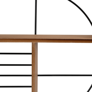 Mensola da parete geometrica moderna in metallo e legno, scaffale portaoggetti per soggiorno, camera da letto, stile boho. - Product Image 4