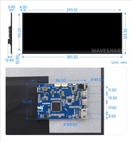 Écran tactile capacitif Waveshare 12,3 pouces, technologie In-Cell, 1920x720 HD, interface Type-C, panneau IPS, tactile 10 points pour