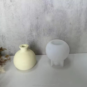 Awal Riser vas bulat cetakan silikon DIY beton bunga wadah untuk rumah kantor dekoratif kerajinan - Product Image 2