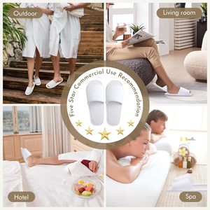 Chaussons jetables de luxe pour hôtel, personnalisables avec logo OEM, en polaire corail, semelle EVA souple, recyclables et lavables - Product Image 6