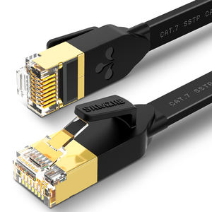 Câble réseau plat FTP CAT7 32AWG, cordon de raccordement Cat7, câbles de communication LAN <span class=keywords><strong>Internet</strong></span> avec blindage plaqué or, connexion RJ45 - Product Image 1