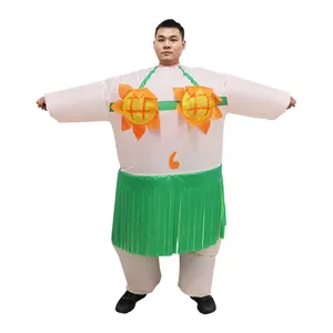 Inflatable Party hula dance dress apparel Hawaii style green Party hula dance inflatable costume clothing