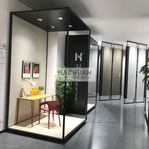 MACHUAN 定制现代风格铁质粉末涂层落地式瓷砖展示架可拉出式搁板易于组装浴室用 - Product Image 3