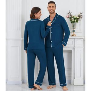 Pijamas Personalizados al por Mayor para Parejas, Pijamas Familiares a Juego, Ropa de Dormir para Hombre y Mujer, Ropa de Casa, Conjuntos de Pijamas para Parejas - Product Image 6