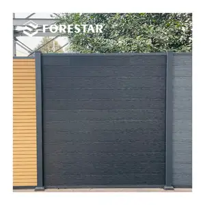 New metal fence panels aluminum wpc Wood Plastic Composite Panel Fence and gates for houses courtyard wpc fencing panel