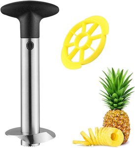 Premium Metal Pineapple Slicer Knife Corer Cutter with Handle Multi-Use <b>Vegetable</b> Cutting <b>Tool</b> for Slicing - Product Image 5