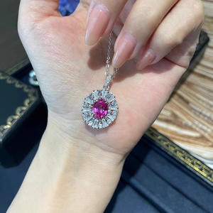 สร้อยคอเงินแท้ 925 แบบปิด ประดับด้วยหินเจียระไนทรงไอซ์คัท - Product Image 1