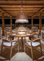 Meubles de salle à manger d'extérieur modernes sur mesure, ensemble de table et de chaises en rotin de haute qualité pour la plage, les parcs, les hôtels, les salles, application extérieure