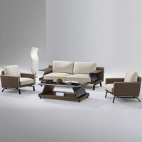 Conjunto de Sofás Comerciales de Cuero Seccional - Diseño Moderno, Muebles de Oficina Duraderos para el Hogar, Oficina, Escuela y Hospital