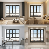 Ventanas y Puertas Corredizas Antirrobo e Impermeables para Casa, Vidrio Templado Horizontal, Ventanas Corredizas de Aluminio Resistentes a Huracanes