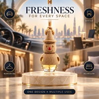 Diffuseur de parfum liquide personnalisé pour voiture avec bouchon en bois sculpté, concentration de parfum à 60%, rechargeable, OEM ODM, à suspendre, pour bureau