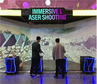 Jeu de tir multijoueur en intérieur à grand espace 6 en 1, jeux de tir/chasse interactifs en projection 3D, centre commercial, parc d'aventure
