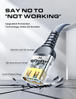Câble d'extension USB 3.0 tressé en nylon 5 Gbps, Type A mâle vers femelle, cordon d'extension USB haute vitesse