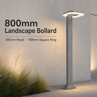 Lampe de jardin LED moderne 18W en aluminium, étanche, pour allée, poteau, éclairage extérieur résidentiel, cour, allée de voiture, parc