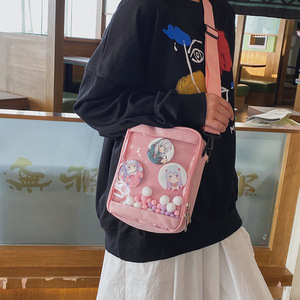 Kawaii Mini Crossbody Bags for Women Cute Transparent <strong>Small</strong> Clear Pink Ita Bag Black <strong>White</strong> Women's Shoulder Purse <strong>Handbag</strong> - Product Image 5
