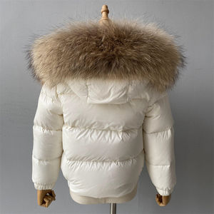 Enfants doudounes à capuche col en fourrure véritable filles garçons chaud coupe-vent bulle bouffant en gros hiver <span class=keywords><strong>plume</strong></span> vers le bas manteau pour les enfants - Product Image 5