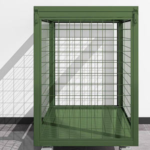 Kandang penyimpanan jala kawat baja galvanis dengan lapisan PVC persegi, layanan pemrosesan Las layar Gabion pagar lubang heksagonal - Product Image 1