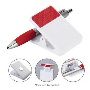 Clip magnétique carré multifonctionnel personnalisé avec porte-stylo, clip pour documents, clip magnétique promotionnel en plastique pour réfrigérateur - Product Image 2