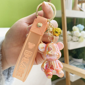 New Arrival Creative Cool Acrylic Cartoon Bear Car <b>Keyring</b> for <b>Women</b> Charm Bag Pendant Kids Gift Acrylic Keychain - Product Image 6