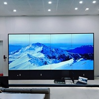 Mur vidéo LCD 4K ultra-fin de 55 pouces avec cadre de 0,88 mm, luminosité de 700 cd/m² et garantie d'un an pour les salles de sécurité et de réunion