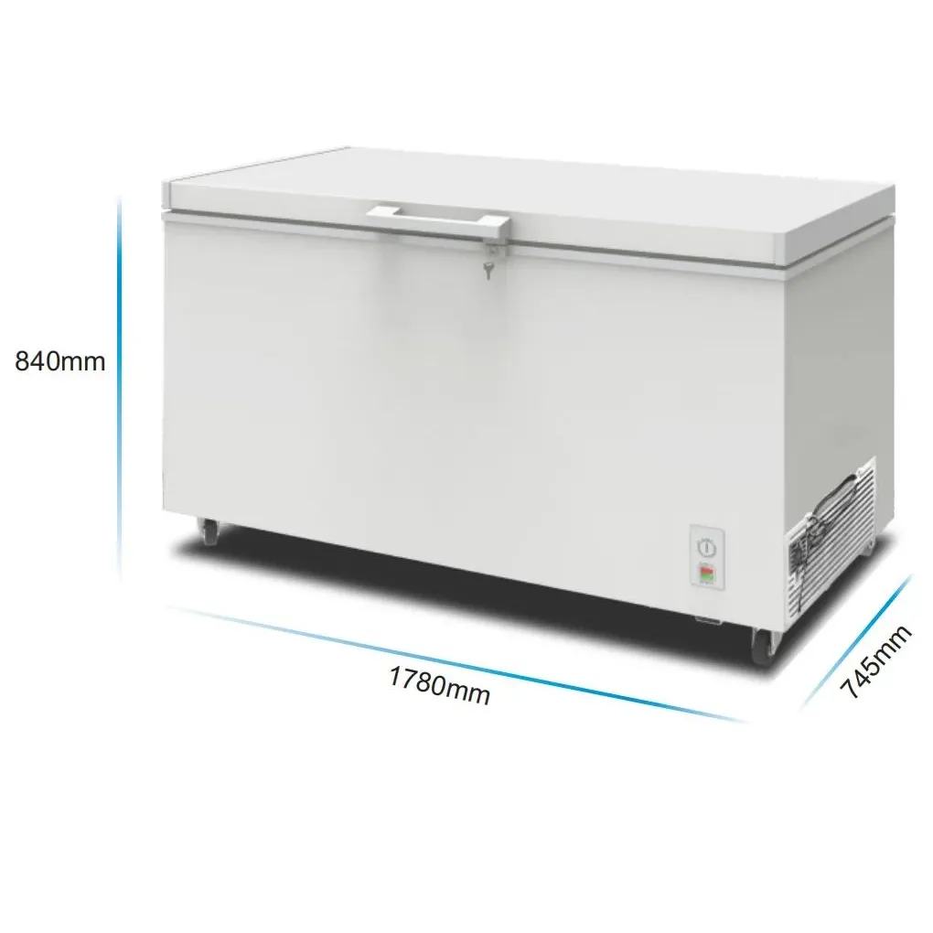 Supermarket Equipment Solid Door Chest Freezer for Food Energy-Saving Chest Commercial Freezer