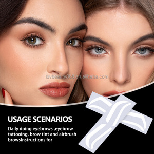 Plantilla Adhesiva Desechable de Plástico para Cejas, Resistente al Agua, para Dar Forma a las Cejas con Aerógrafo - Product Image 2