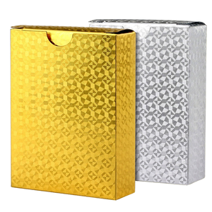 Cartes de poker à texture antidérapante en plastique PET, imperméables, avec motif quadrillé pour casino et voyage - Product Image 1