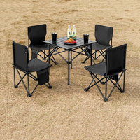 Table et tabourets de camping pliants en métal durable Mobilier d'extérieur moderne