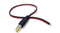Fiche mâle Dc 2.1x5.5 droit/Angle droit 90 degrés vers queue de cochon fil de cuivre nu avec câble d'alimentation Dc 12V pour lumière LED