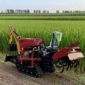 Máy cày nhỏ chạy dầu diesel 25hp, máy làm luống và tạo rãnh dạng bánh xích dùng cho nông nghiệp và chăm sóc vườn, làm cỏ - Product Image 5