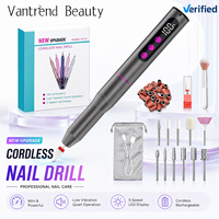 Vantrend Beauty Professional 35000RPM Machine à ongles électrique sans fil portable rechargeable en aluminium en forme de stylo pour salon