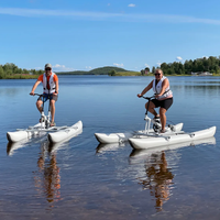 Vélo aquatique gonflable en aluminium QIQU, capacité de charge 150 kg, vitesse 18 km/h, pour une personne, idéal pour la location en parc aquatique et l'utilisation commerciale