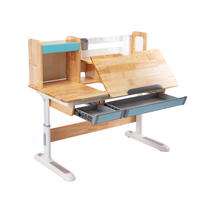 Bureau d'étude ergonomique moderne pour enfants, réglable en hauteur, avec grand tiroir, support de livres en bois écologique pour la maison, la chambre et l'école