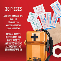 Mini trousse de premiers soins SOS tout usage 30 pièces compacte abordable préparation aux urgences avec assortiment de premiers soins pour la maison, le voyage
