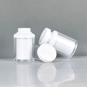 Flacon de luxe sans air 100 ml en PS acrylique double couche de qualité médicale pour capsules et comprimés, avec bouchon - Product Image 5