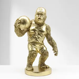 Figuras de Gorila de Boxeo Personalizadas, Escultura Artística Moderna de King Kong, <span class=keywords><strong>Objetos</strong></span> Decorativos, Adorno de Mesa para Decoración del Hogar - Product Image 1