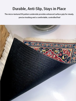 Petit tapis de souris, dessous de verre, tapis de bureau en feutre personnalisé, style persan oriental, avec pompons, décoration de table sur mesure